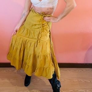 Gold wrap skirt